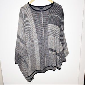 Ming Wang Asymmetrical Sweater Grey Black Multicolor Overszd XL fits like 1X